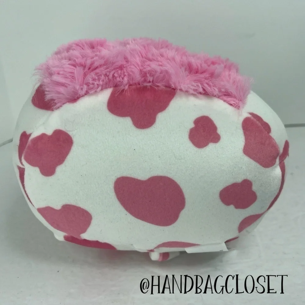 Squishmallow Pink Cow Evangelica Stuffed Animal and Keychain Set